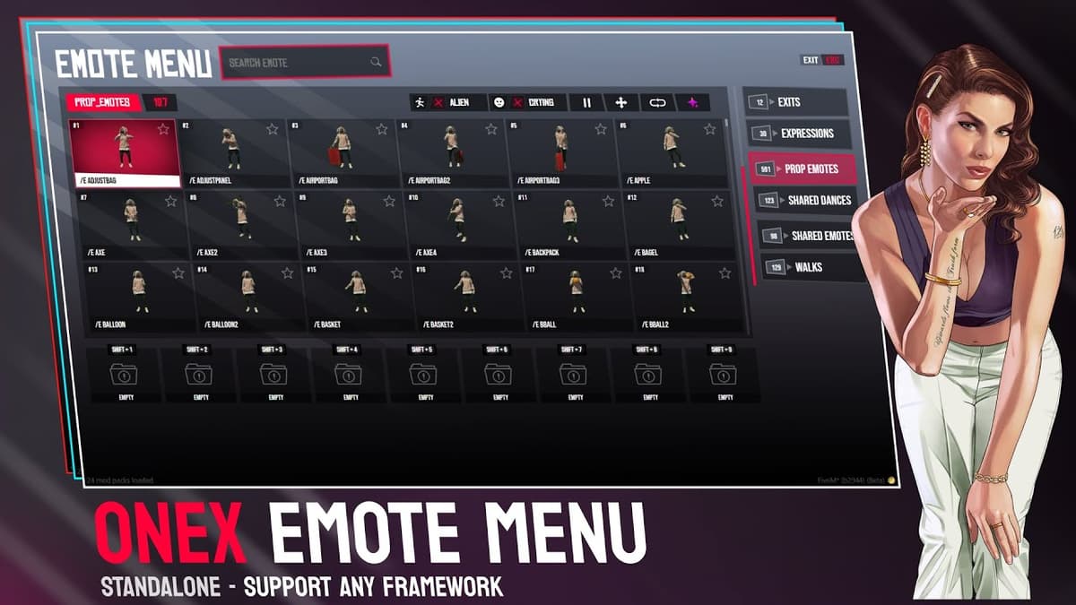 Onex Emote Menu - EUR 20.99 | Onex Scripts | Onex Scripts